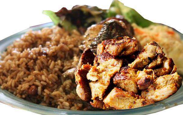Griots with Rice and Beans: national dish of Haiti