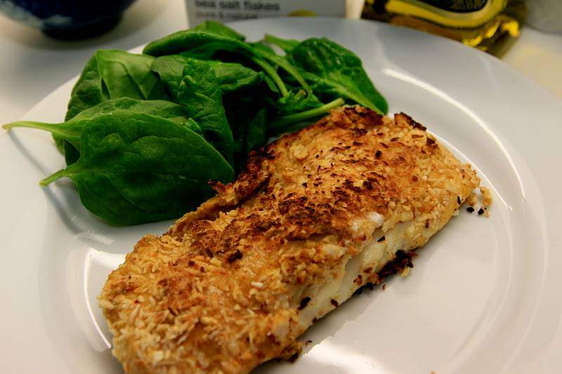 Coconut crusted fish