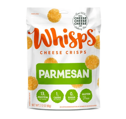 Crisps made from Parmesan cheese