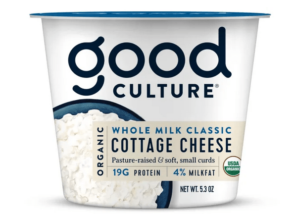 Cottage cheese made with organic whole milk by Good Culture