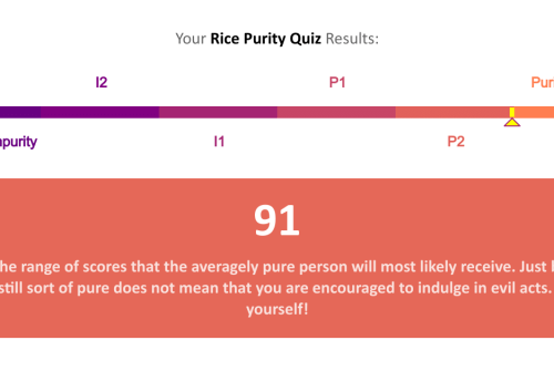 All about The Rice Purity Test: a 100 Question Survey